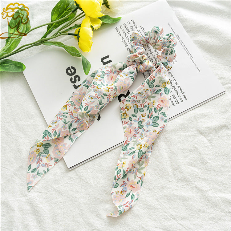 Chiffon scrunchies with scarf