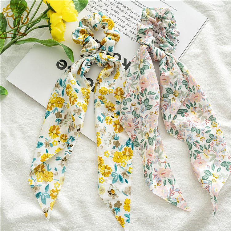 Chiffon scrunchies with scarf
