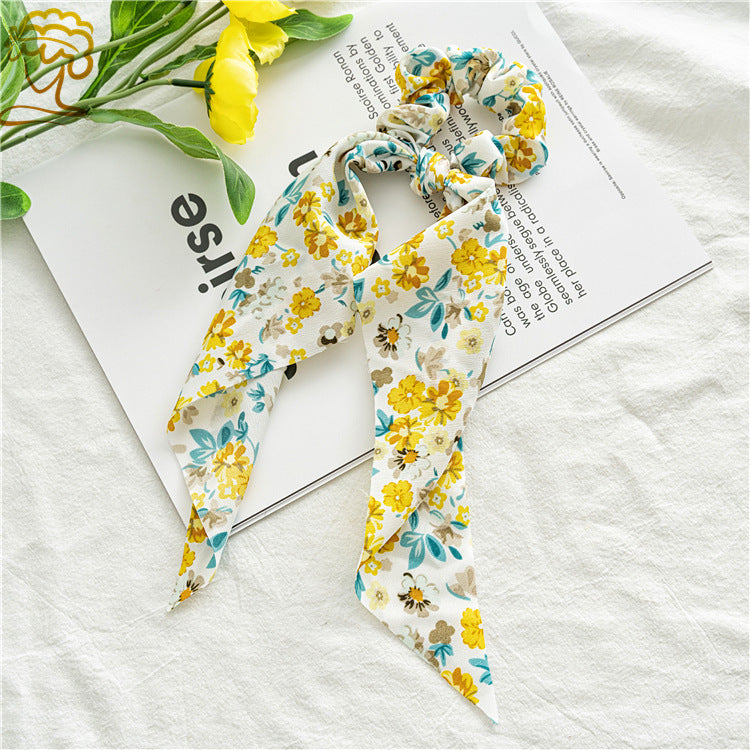 Chiffon scrunchies with scarf