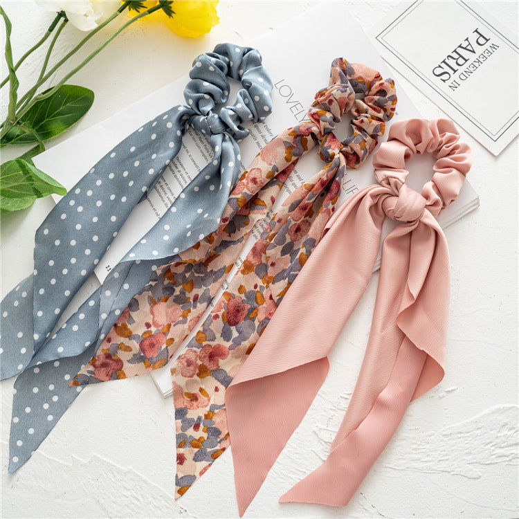 Chiffon scrunchies with scarf