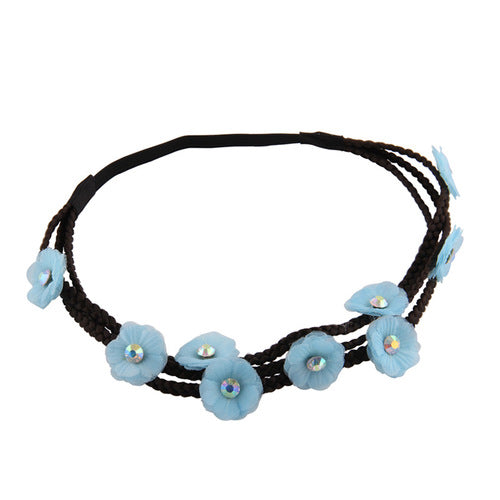 3-layer chiffon flowers elastic headband