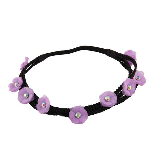 3-layer chiffon flowers elastic headband