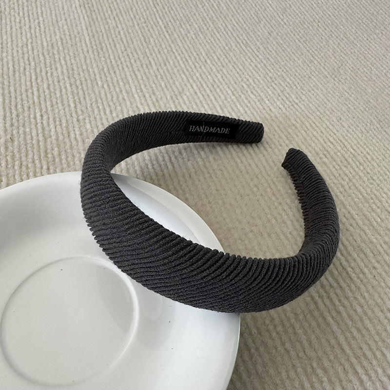 Corrugated plain thinly padded headband