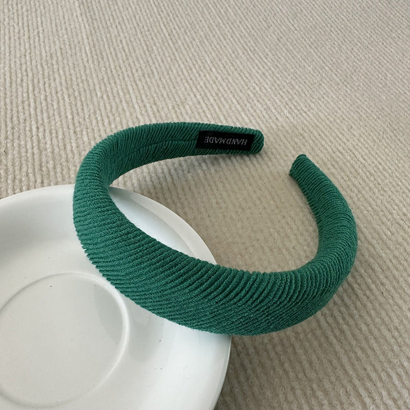 Corrugated plain thinly padded headband