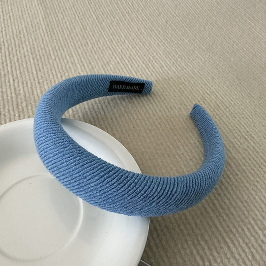Corrugated plain thinly padded headband