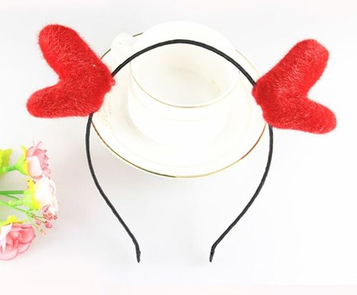 Fluffy reindeer ears headband