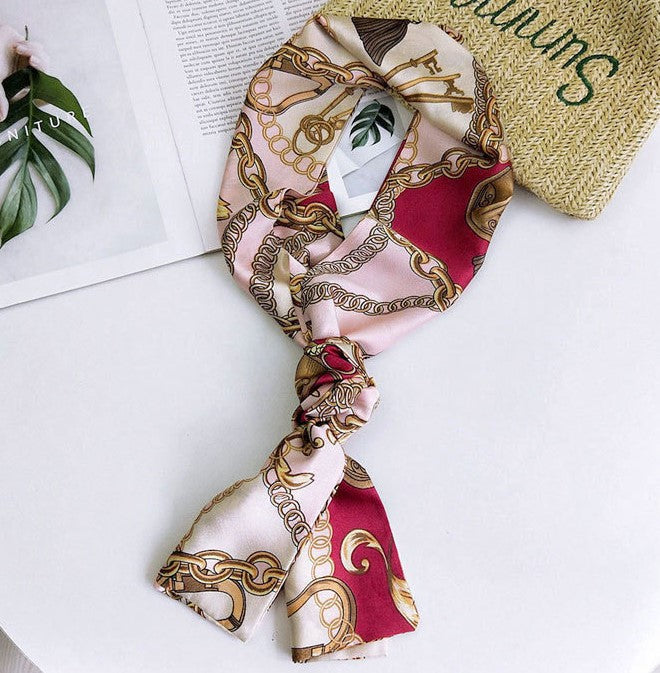 Chains patterned long rectangle scarf