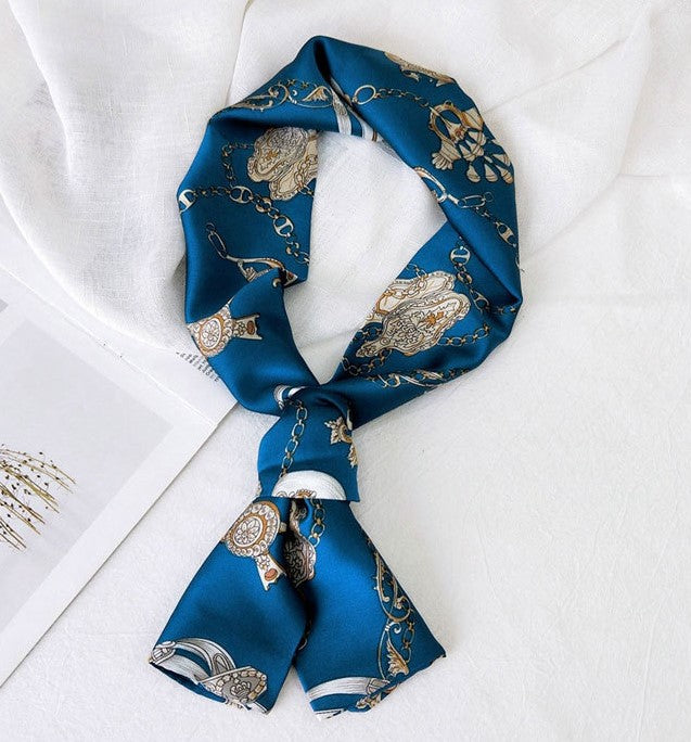 Chains patterned long rectangle scarf