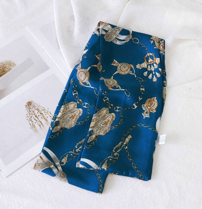 Chains patterned long rectangle scarf