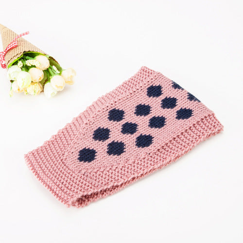 Lovely dots crochet headband