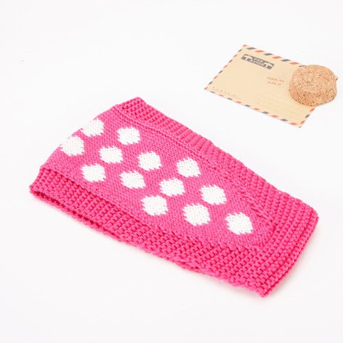 Lovely dots crochet headband