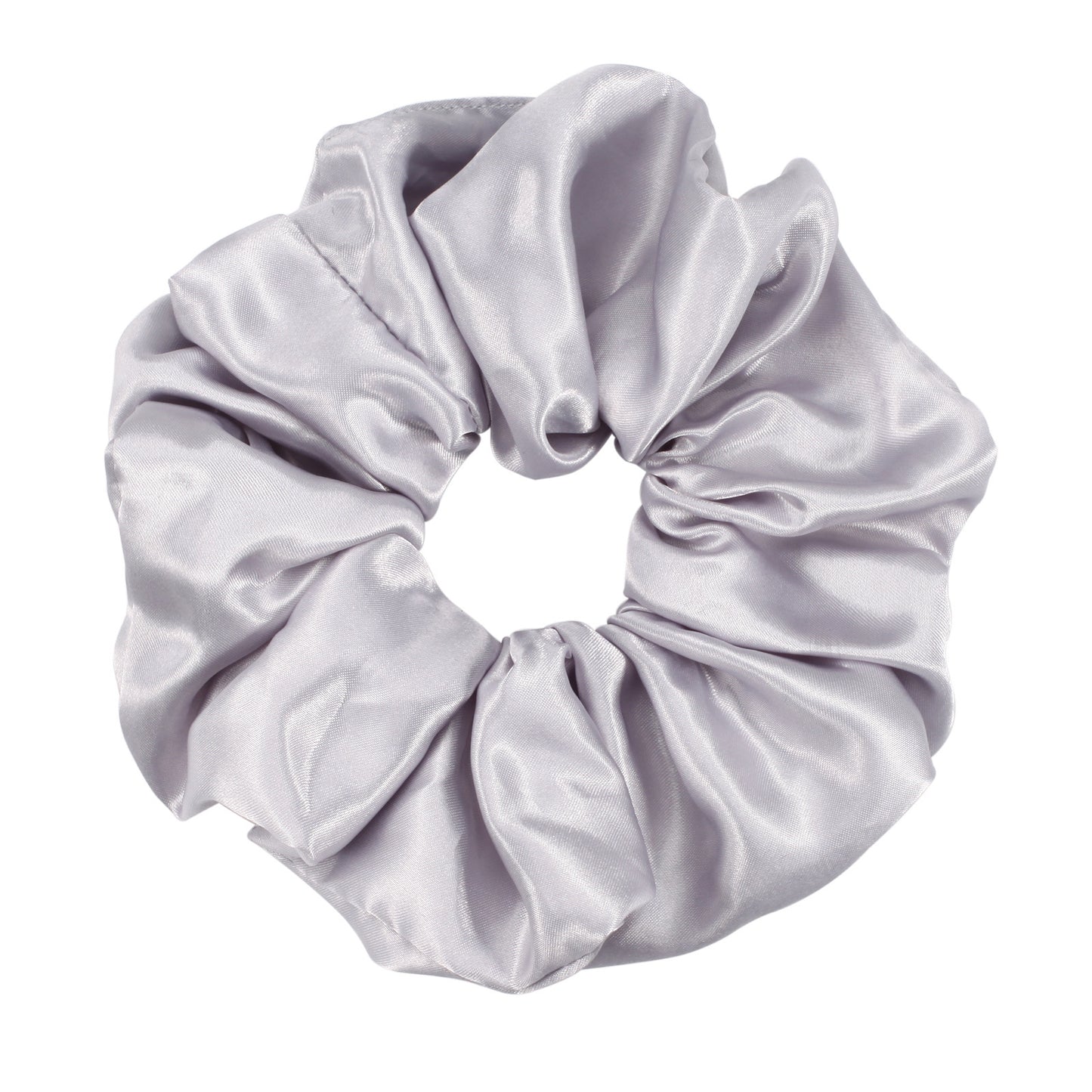 Large glossy satin scrunchies