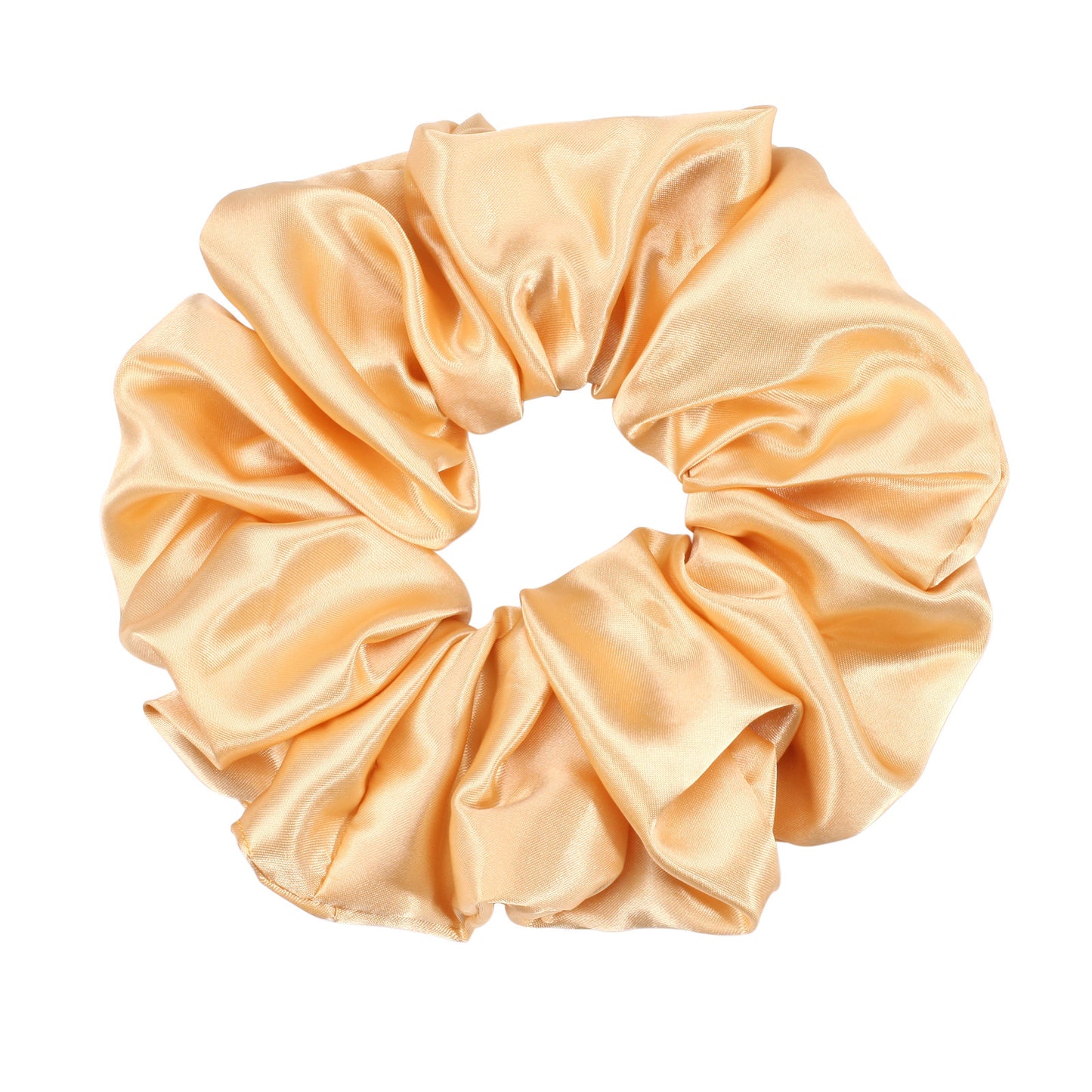 Large glossy satin scrunchies