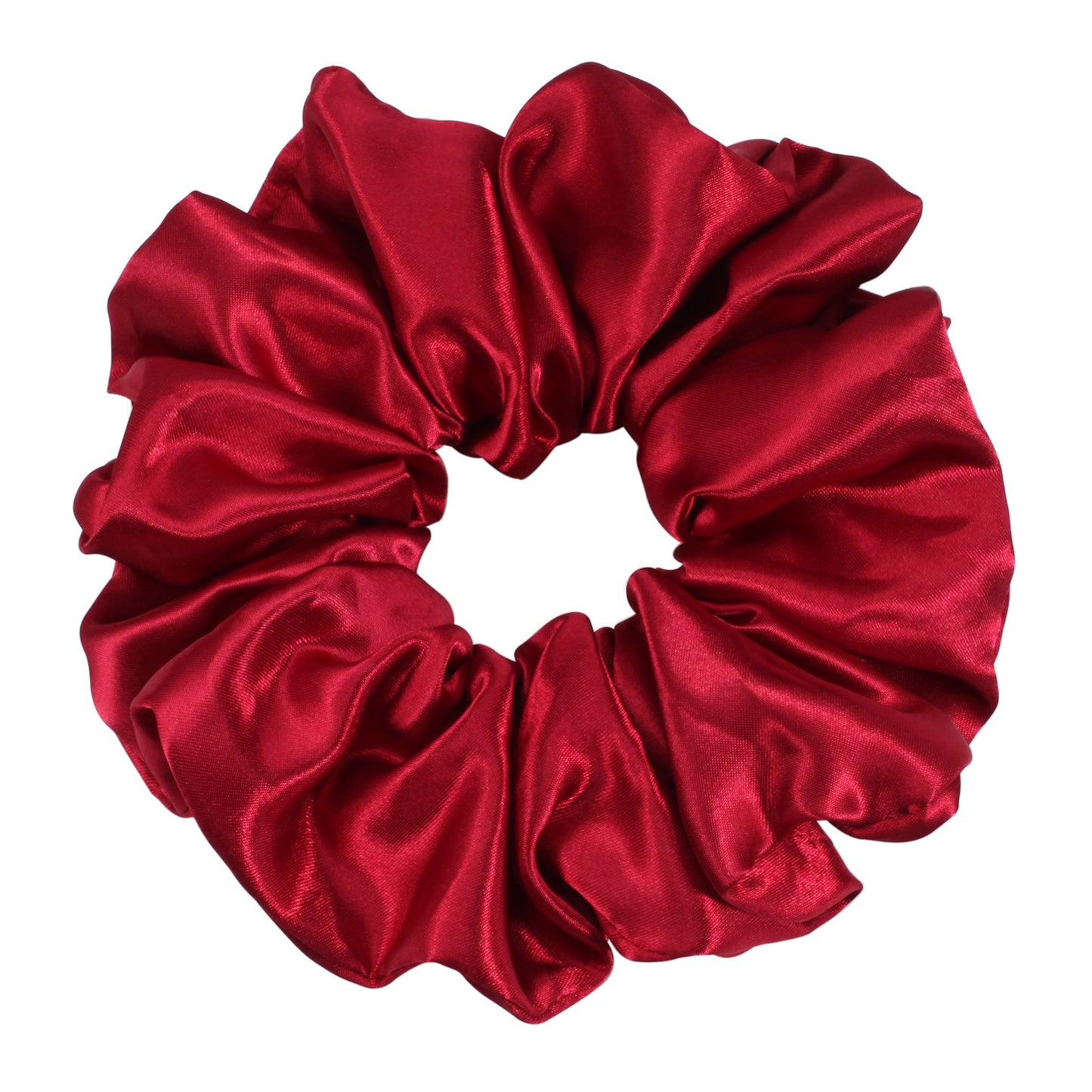 Large glossy satin scrunchies
