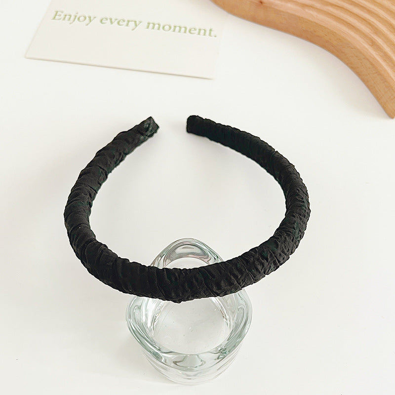 Chiffon wrapped solid headband