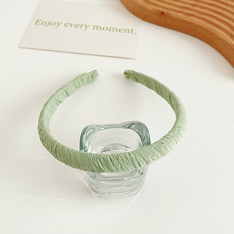 Chiffon wrapped solid headband