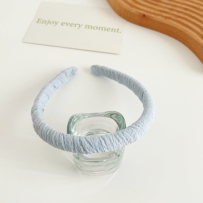 Chiffon wrapped solid headband