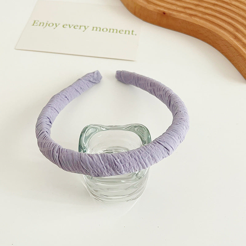 Chiffon wrapped solid headband
