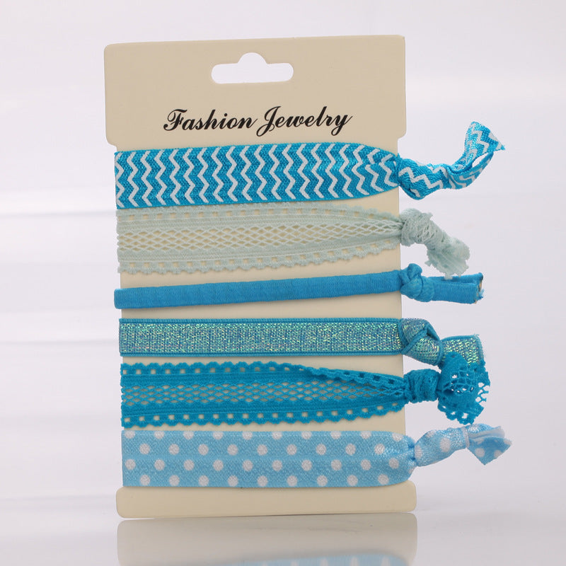 Printed elastic hair tie pack