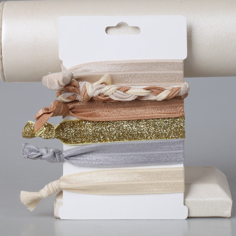 Printed elastic hair tie pack