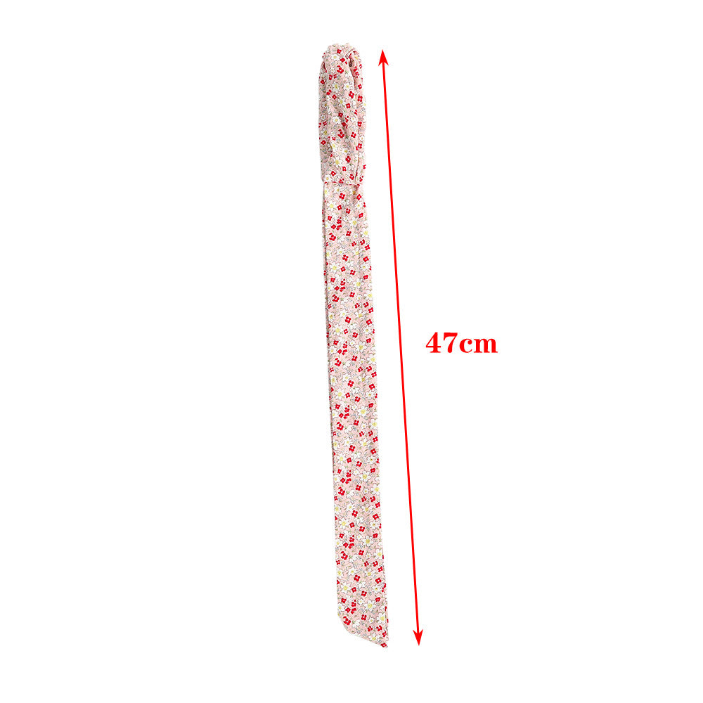 Country flowers print twist front head scarf