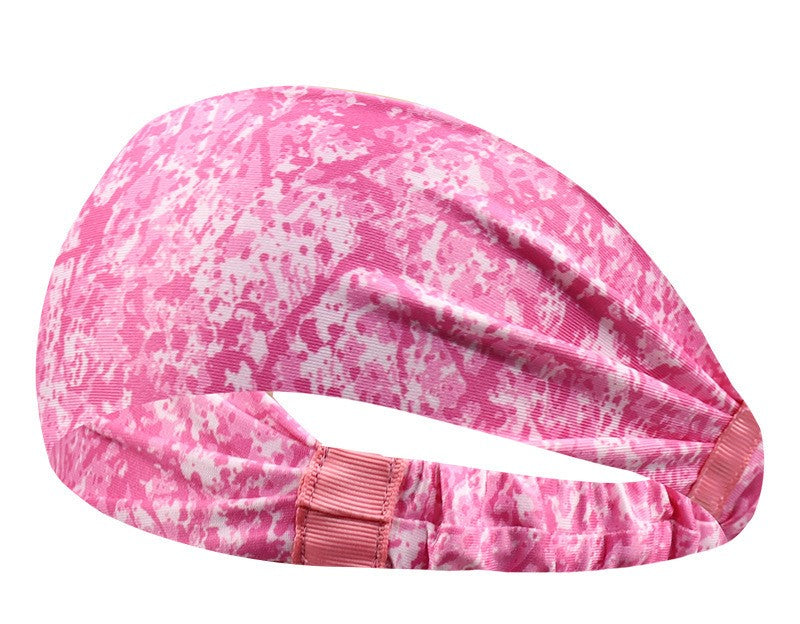 Rain patterned Jersey cotton sporty elastic bandanna hair band