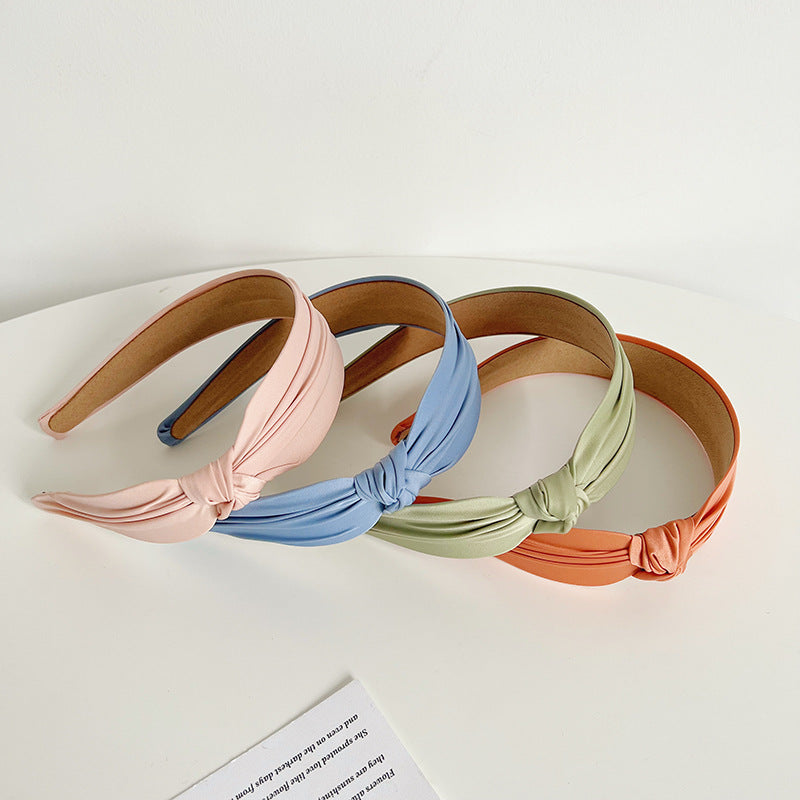 Premium silky chiffon side knotted headband