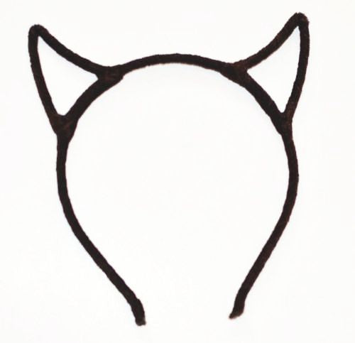 Velvet devil ears headband