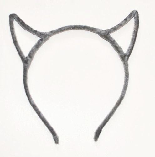 Velvet devil ears headband