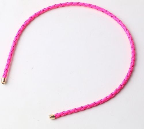 Braided leather thin headband