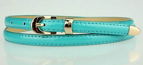 Solid colour thin belt