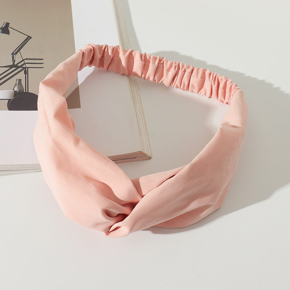 Smooth suede elastic headband