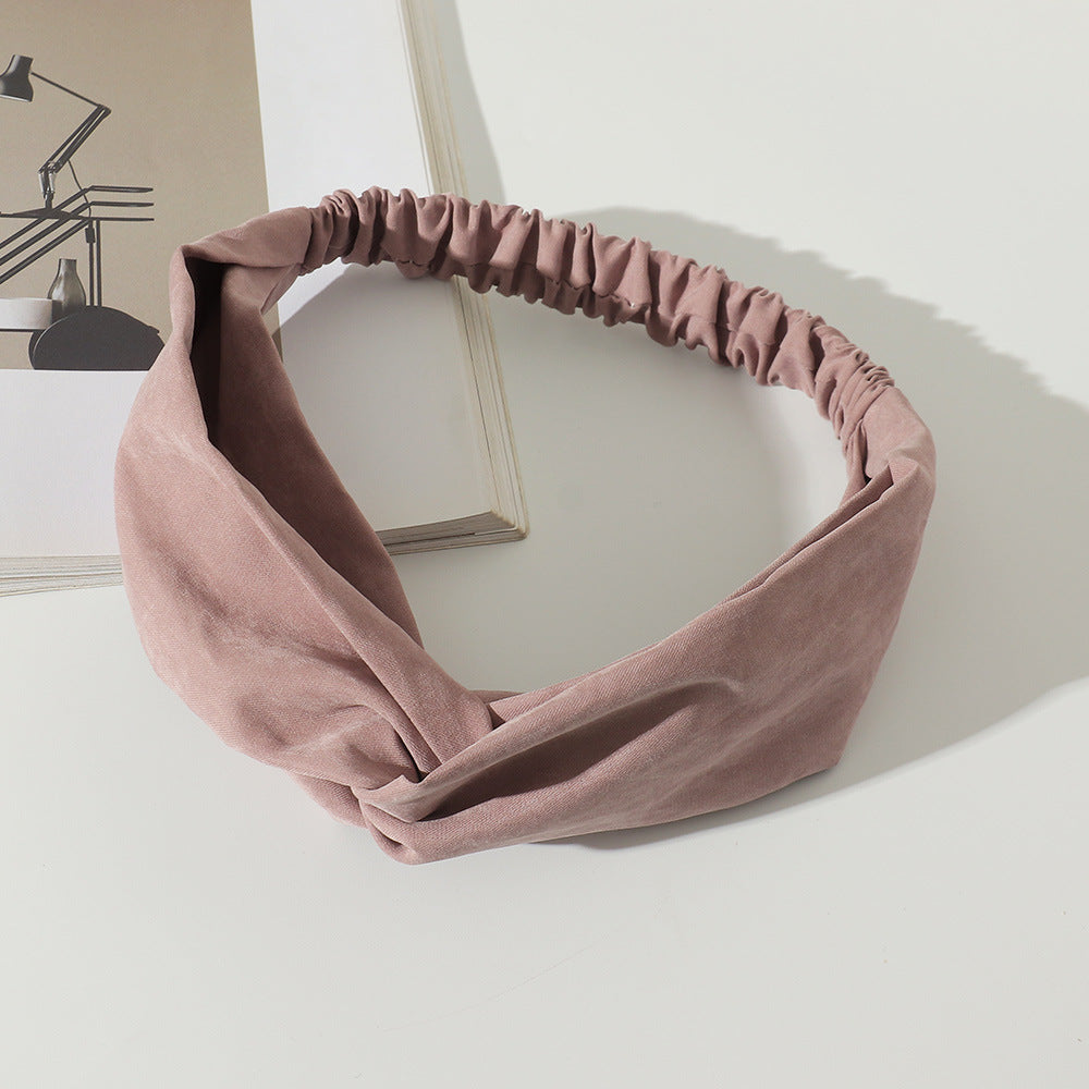 Smooth suede elastic headband
