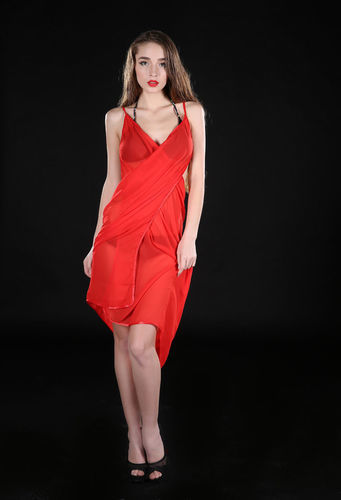 Dress style plain bikini wrap