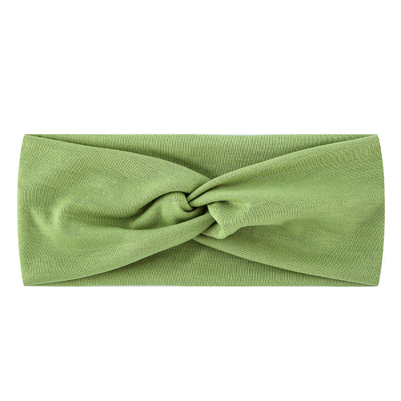 Twist front plain cotton thin headband