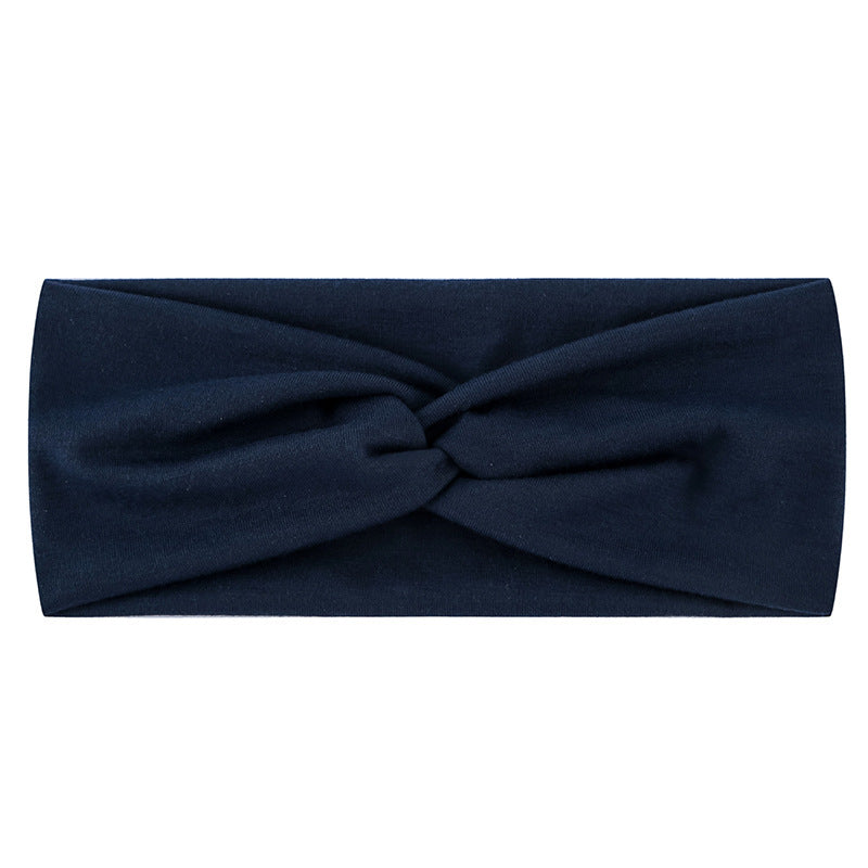 Twist front plain cotton thin headband
