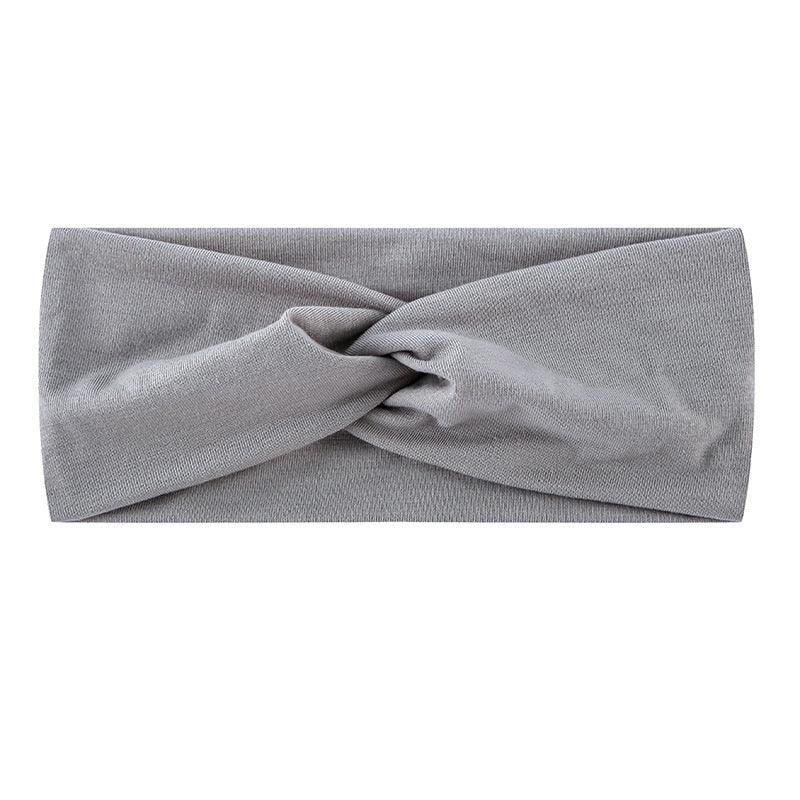 Twist front plain cotton thin headband