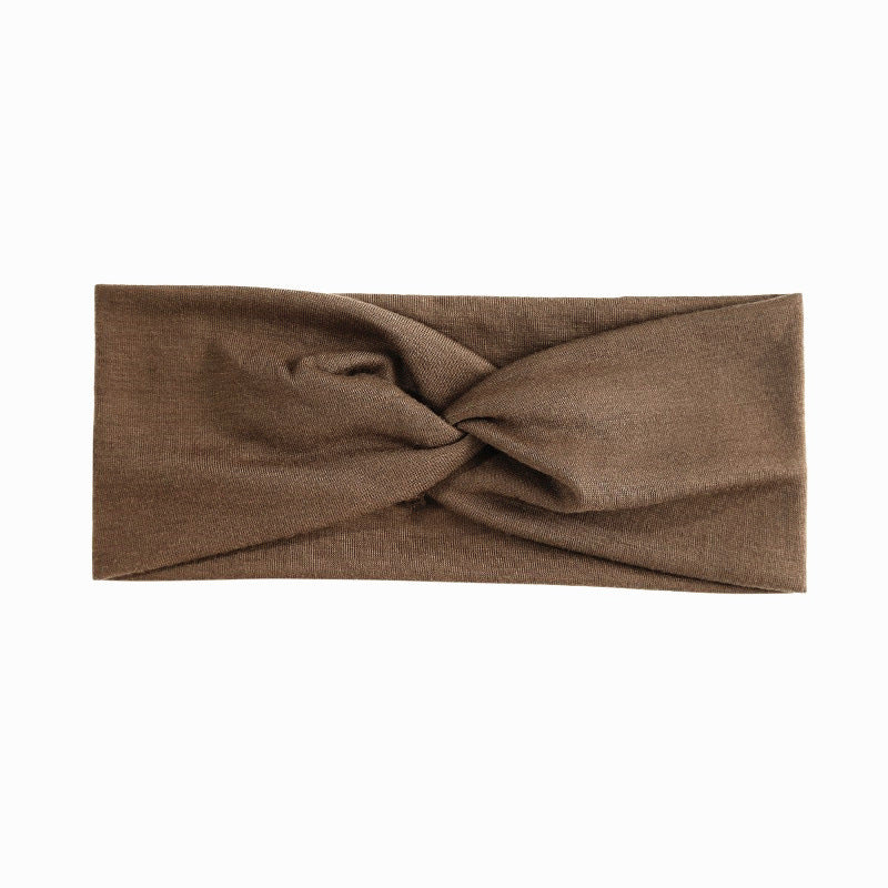 Twist front plain cotton thin headband