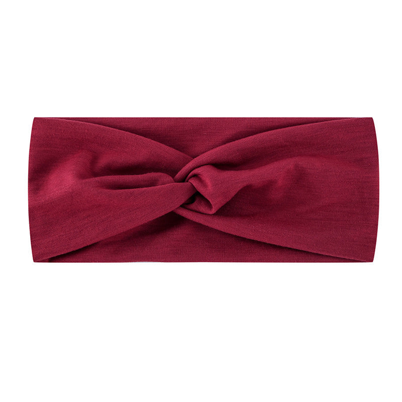 Twist front plain cotton thin headband