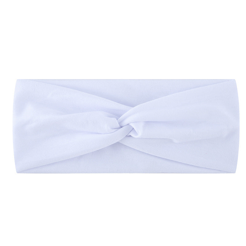 Twist front plain cotton thin headband