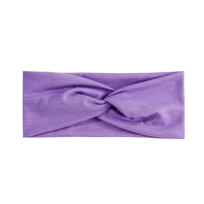Twist front plain cotton thin headband
