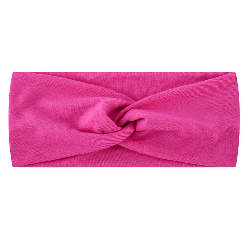 Twist front plain cotton thin headband