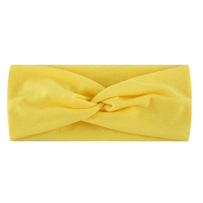 Twist front plain cotton thin headband