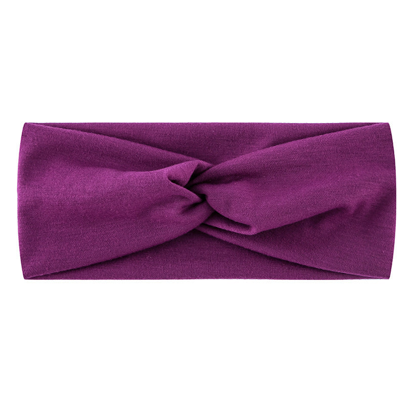 Twist front plain cotton thin headband