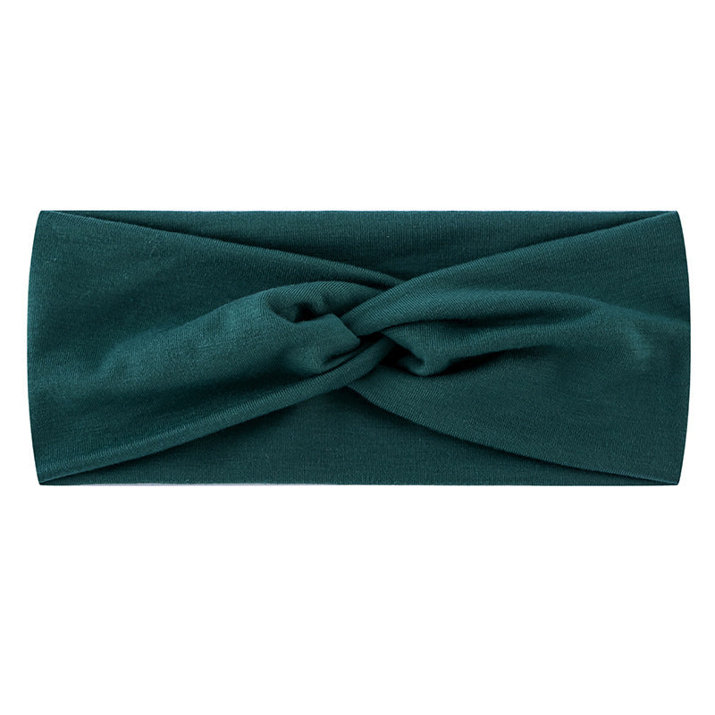 Twist front plain cotton thin headband