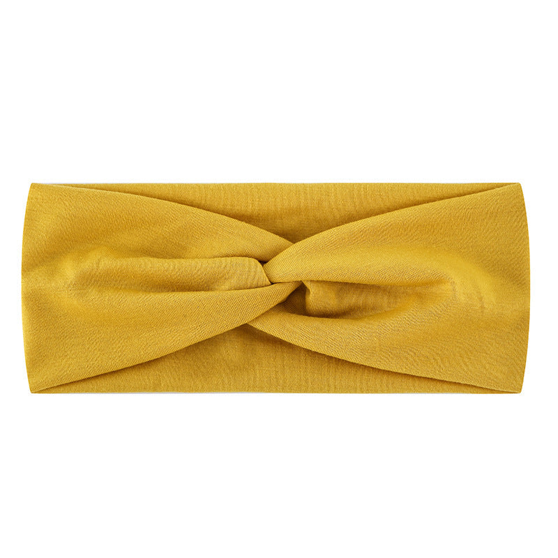Twist front plain cotton thin headband