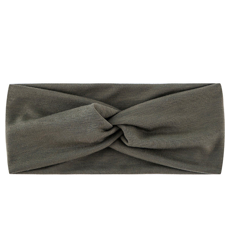 Twist front plain cotton thin headband