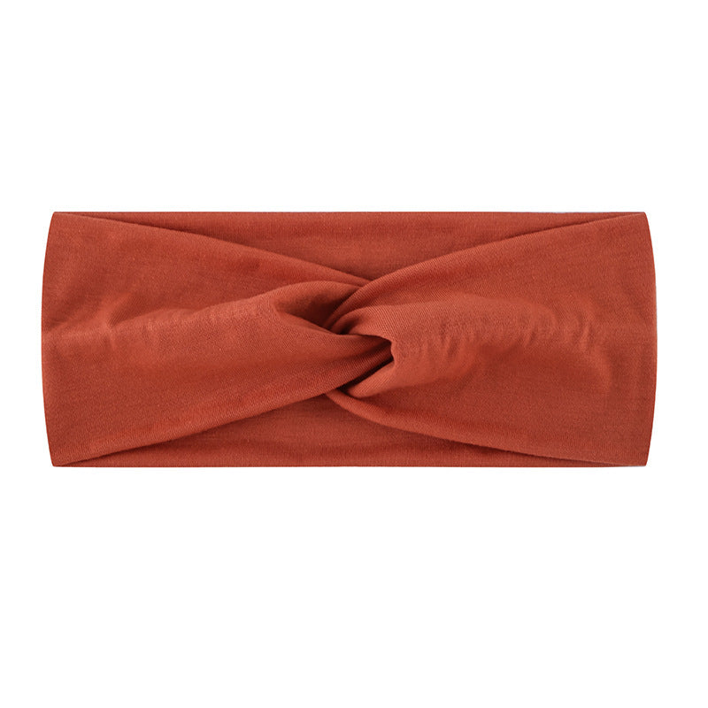 Twist front plain cotton thin headband