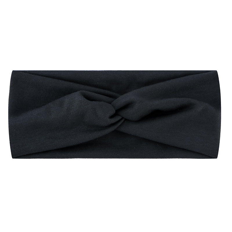 Twist front plain cotton thin headband