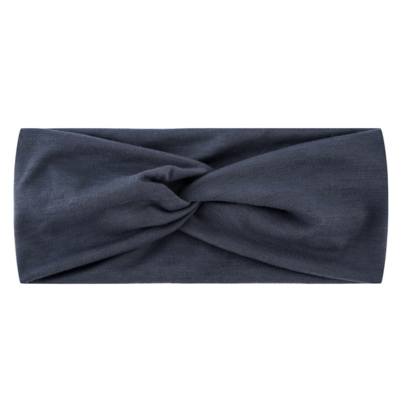 Twist front plain cotton thin headband